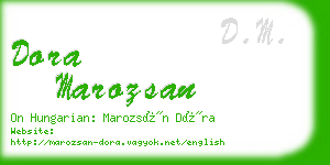 dora marozsan business card